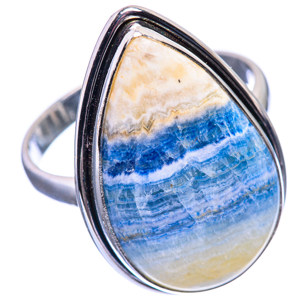 Blue Scheelite Ring Size 11 (925 Sterling Silver) R142146