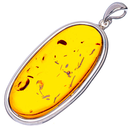 Ana Silver Co Baltic Amber Pendant 1 7/8" (925 Sterlnig Silver)