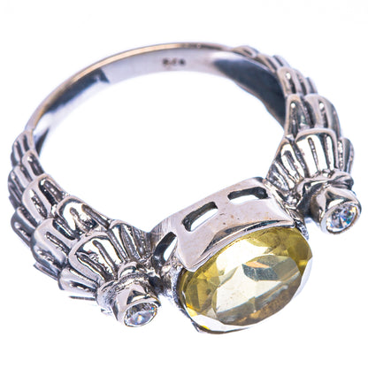 Faceted Citrine Ring Size 8 (925 Sterling Silver) R1203