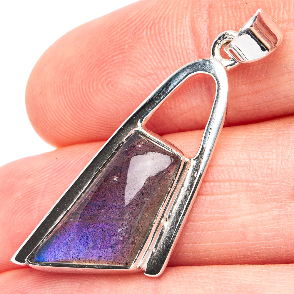 Premium Labradorite Pendant 1 5/8" (925 Sterling Silver) P45046