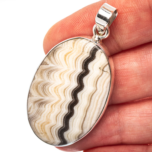 Prairie Agate Pendant 1 7/8" (.925 Sterling Silver)