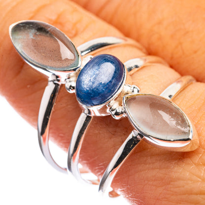 Kyanite, Aquamarine 925 Sterling Silver Ring Size 9.75