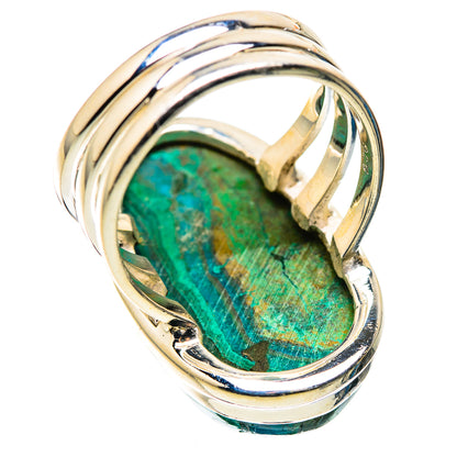 Large Malachite In Chrysocolla Ring Size 6.5 (925 Sterling Silver) RING136128