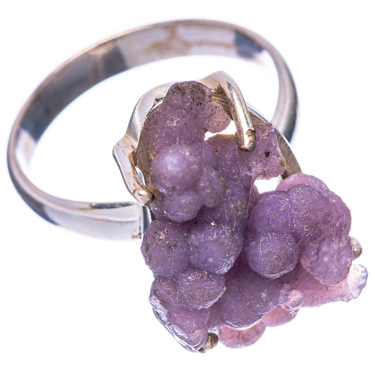 Rare Grape Chalcedony Agate Ring Size 8 (925 Sterling Silver) R1630