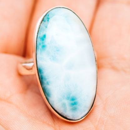 Larimar Ring Size 9 (.925 Sterling Silver)