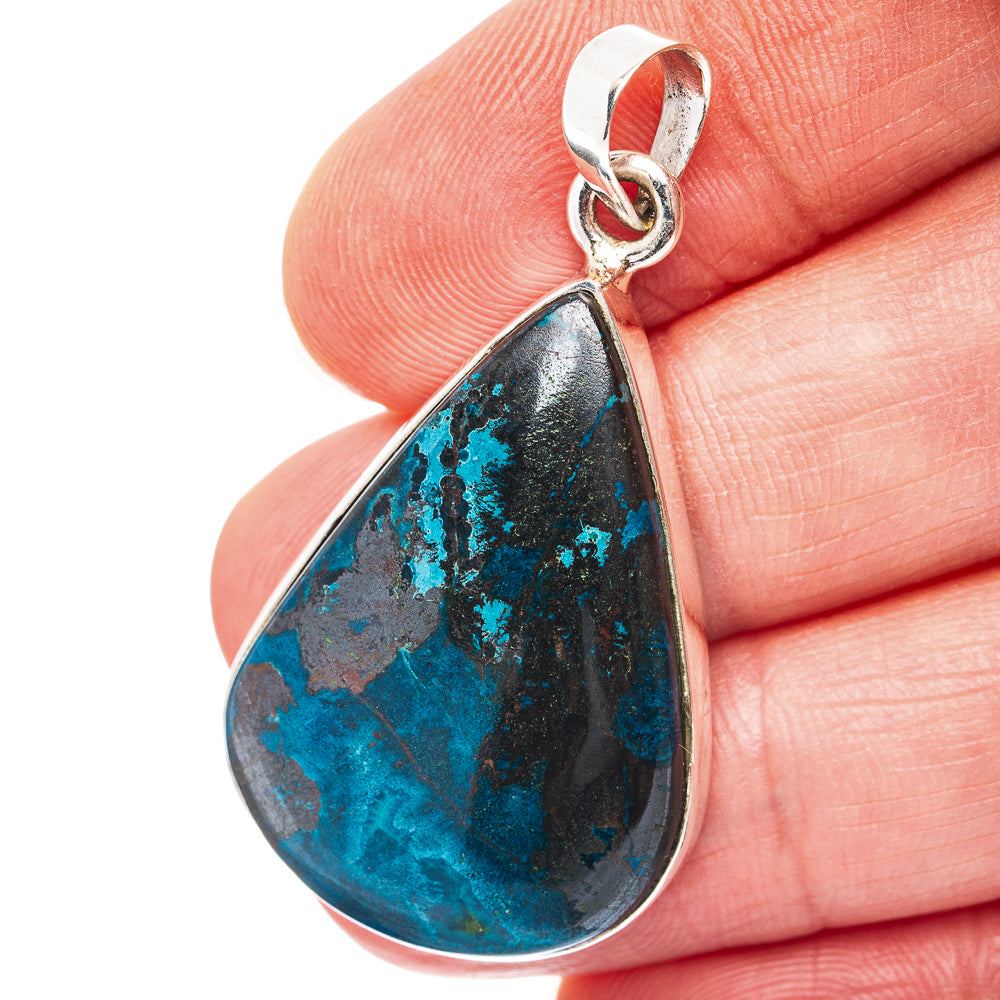 Shattuckite Pendant 1 5/8" (.925 Sterling Silver)