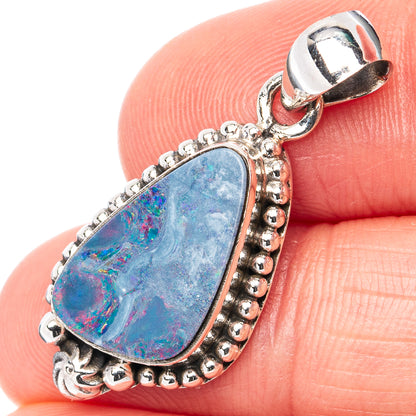 Rare Rare Doublet Opal Pendant 1 1/4" (.925 Sterling Silver)