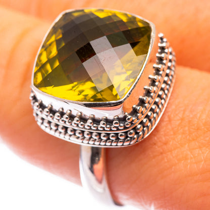 Faceted Citrine Ring Size 9 (925 Sterling Silver) R140902