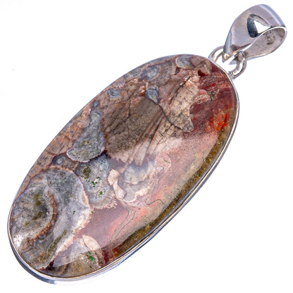Mushroom Rhyolite Pendants 1 3/4" (925 Sterling Silver) P43258