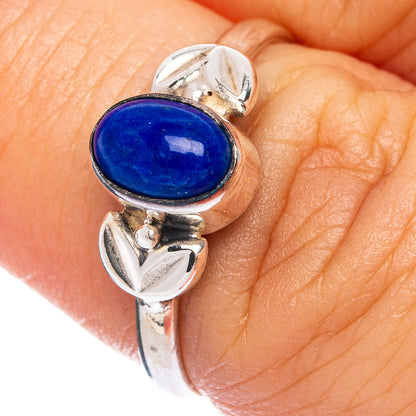 Lapis Lazuli Dainty Ring Size 6.75 (925 Sterling Silver) R145676