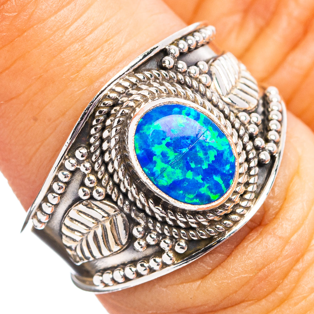 Lab Opal Ring Size 7 (.925 Sterling Silver)