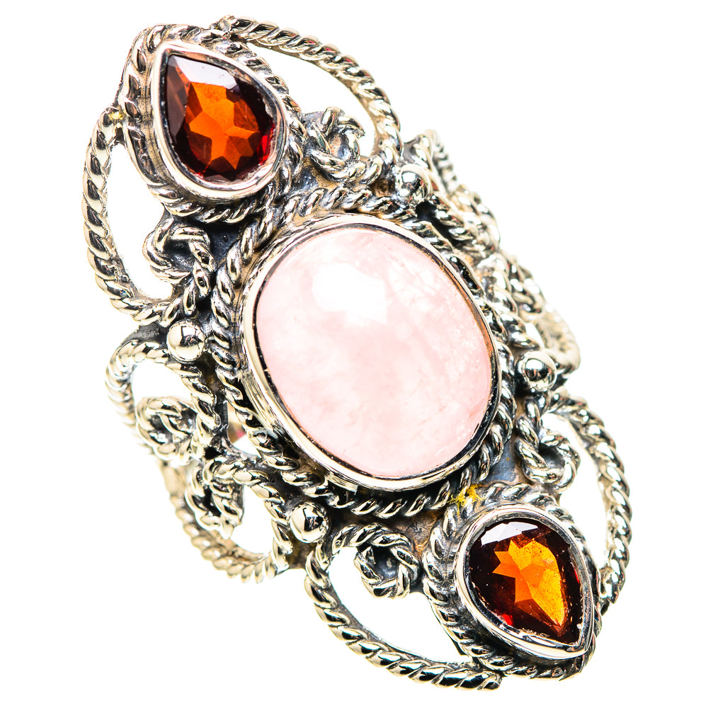 Signature Morganite, Garnet Ring Size 7.25 (925 Sterling Silver) RING138266