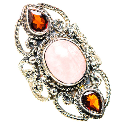 Signature Morganite, Garnet Ring Size 7.25 (925 Sterling Silver) RING138266