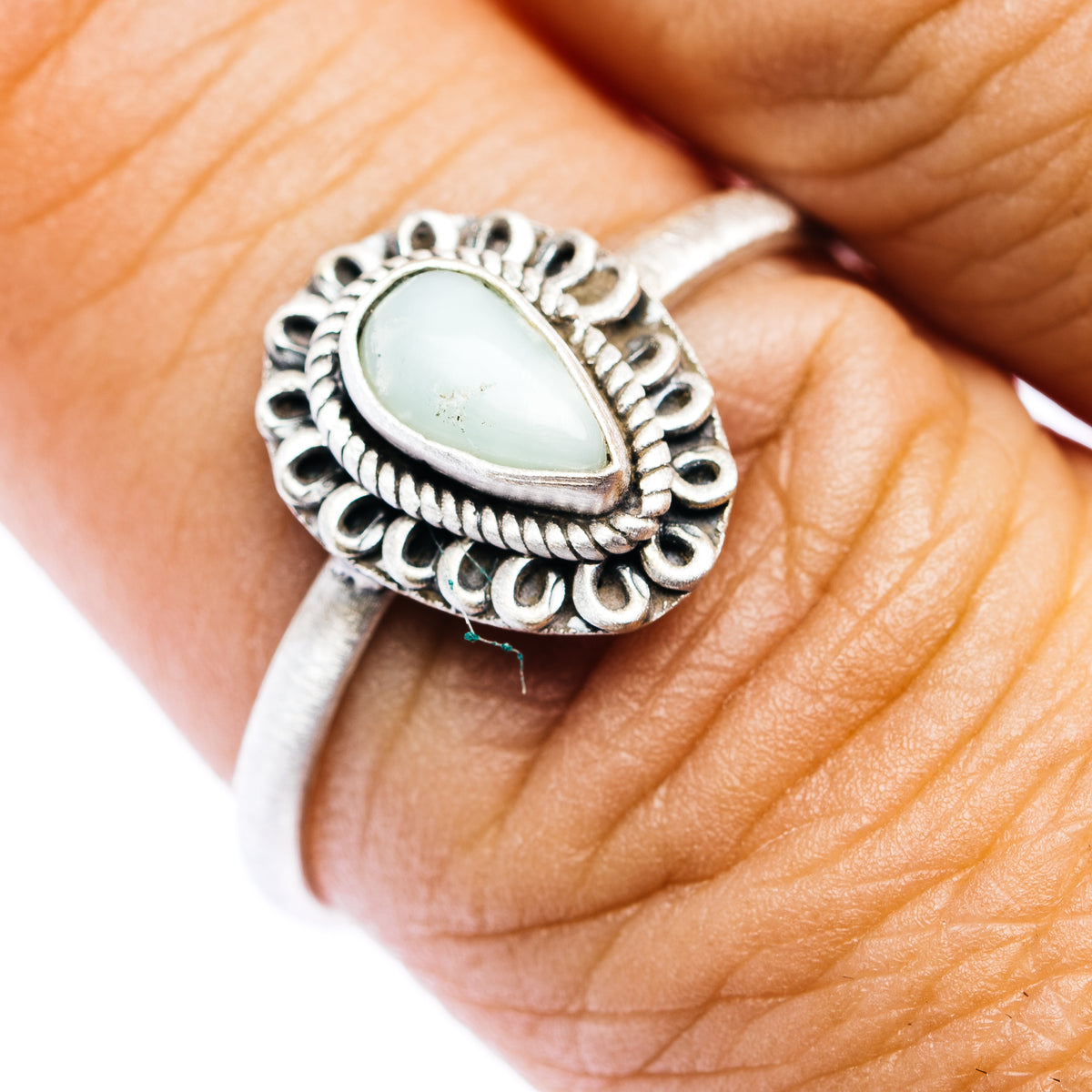 Southwestern Style Paloma Turquoise Ring Size 9 (.925 Sterling Silver)