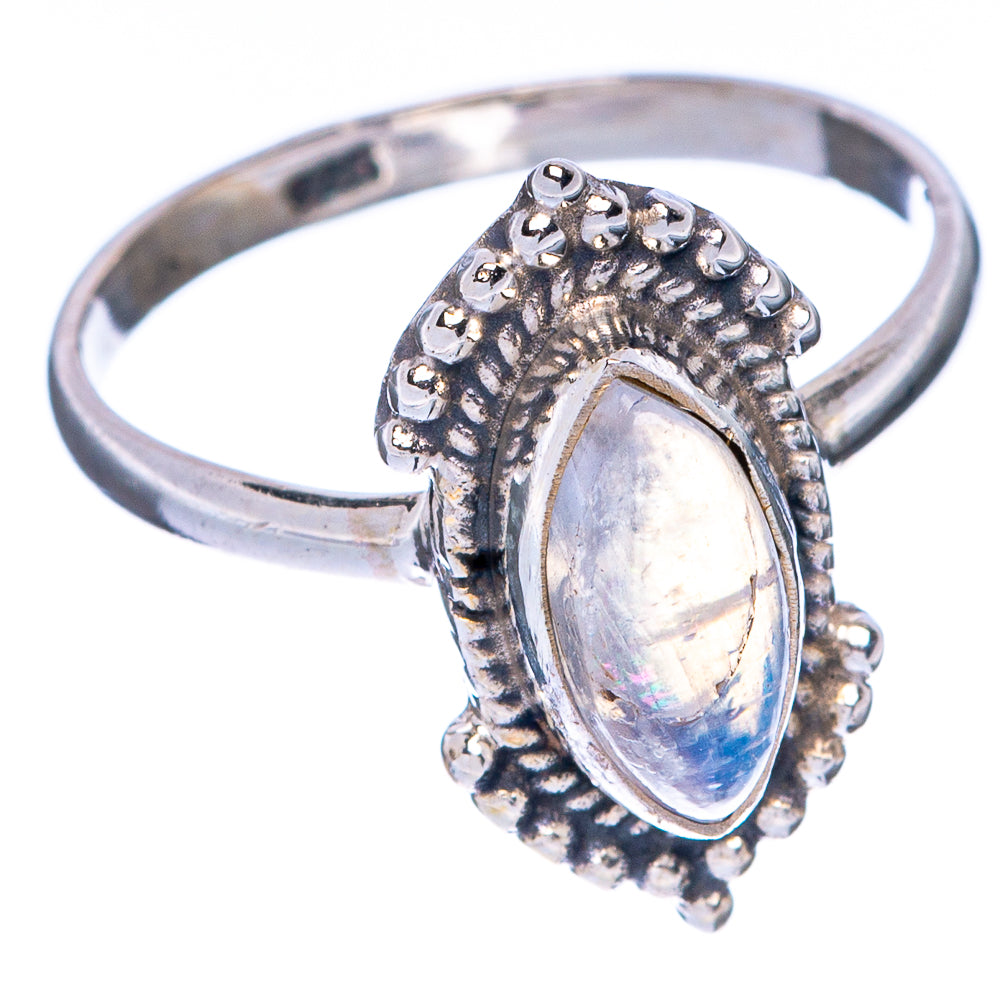Rainbow Moonstone Dainty Ring Size 5.75 (925 Sterling Silver) R145042