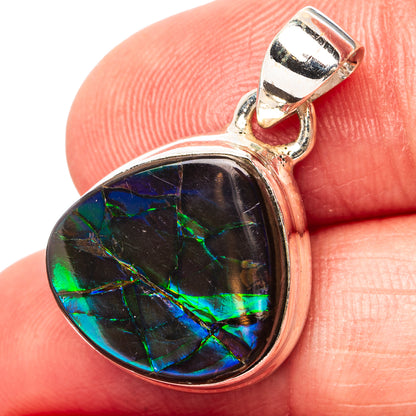 Canadian Ammolite Pendant 1" (.925 Sterling Silver)