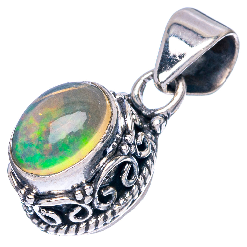 Rare Ethiopian Opal Pendant 7/8" (925 Sterling Silver) P42879