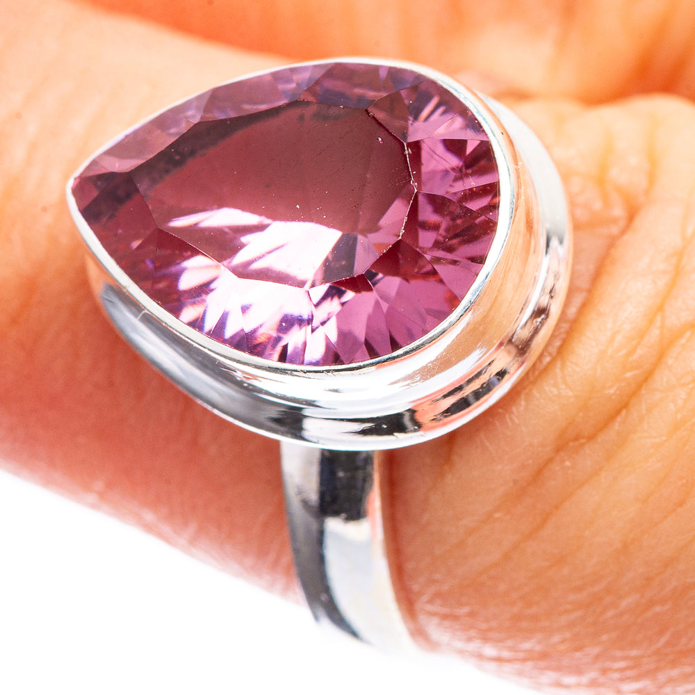 Faceted Color Change Alexandrite (Lab.) Ring Size 7 (925 Sterling Silver) R143076