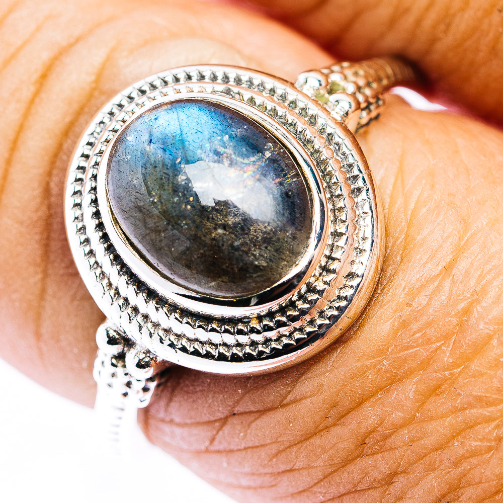 Labradorite Ring Size 9.5 (.925 Sterling Silver)