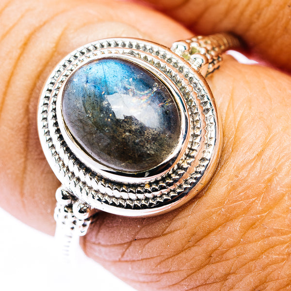 Labradorite Ring Size 9.5 (.925 Sterling Silver)