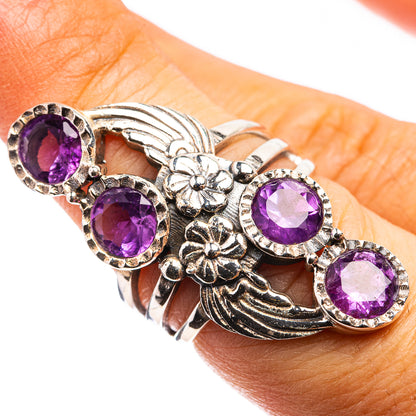 Faceted Amethyst Ring Size 5.75 (925 Sterling Silver) R142846