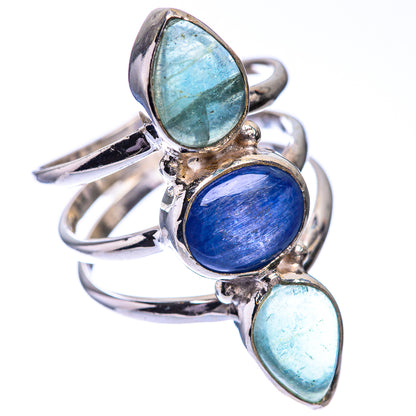 Kyanite, Blue Fluorite Ring Size 8 (925 Sterling Silver) R140673