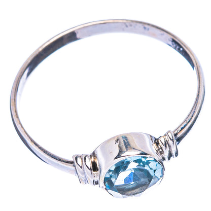 Blue Topaz Dainty Ring Size 7 (925 Sterling Silver) R147027
