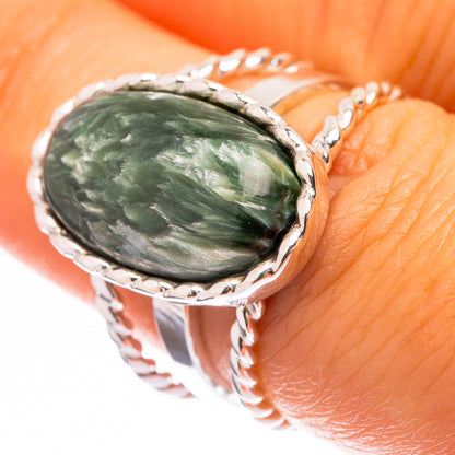 Premium Seraphinite Ring Size 7 (925 Sterling Silver) R141901