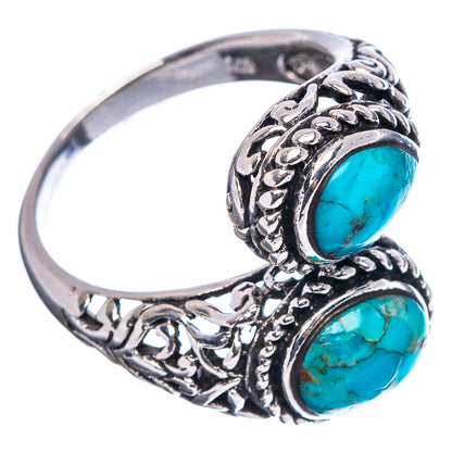 Native Style Mohave Turquoise Ring Size 8.75 (.925 Sterling Silver)