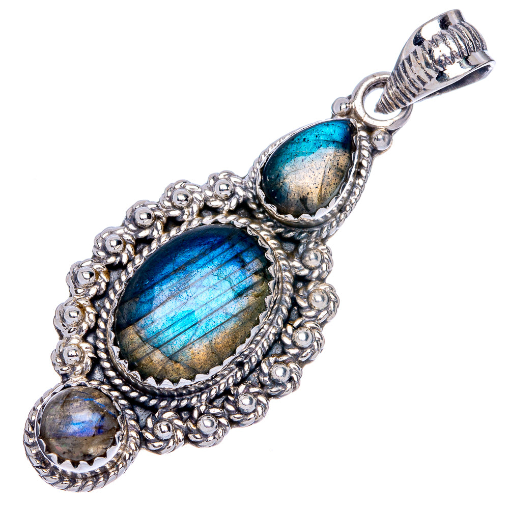 Labradorite Pendant 2" (925 Sterling Silver) P40120