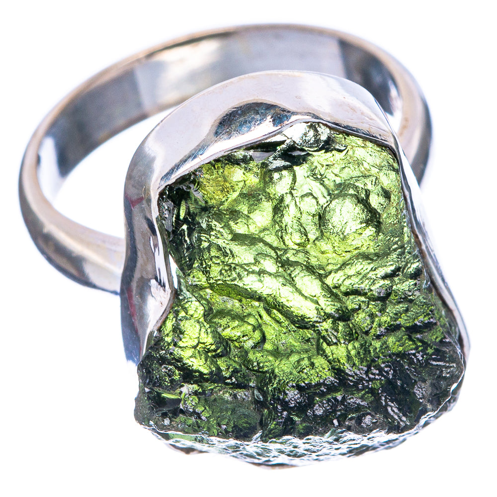 Rare Czech Moldavite Ring Size 5.75 (925 Sterling Silver) R1272