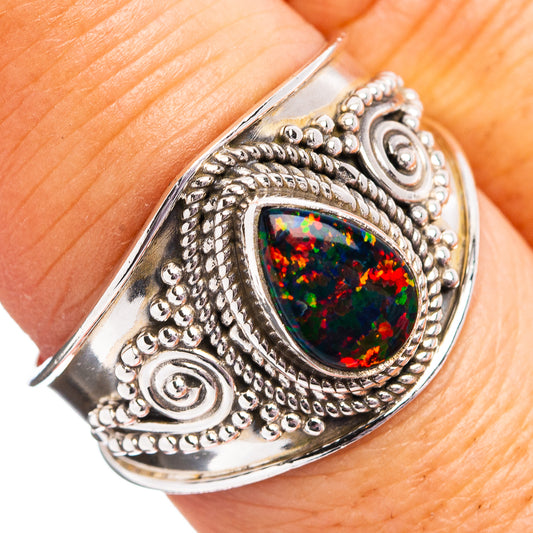Lab Opal Ring Size 8.75 (.925 Sterling Silver)