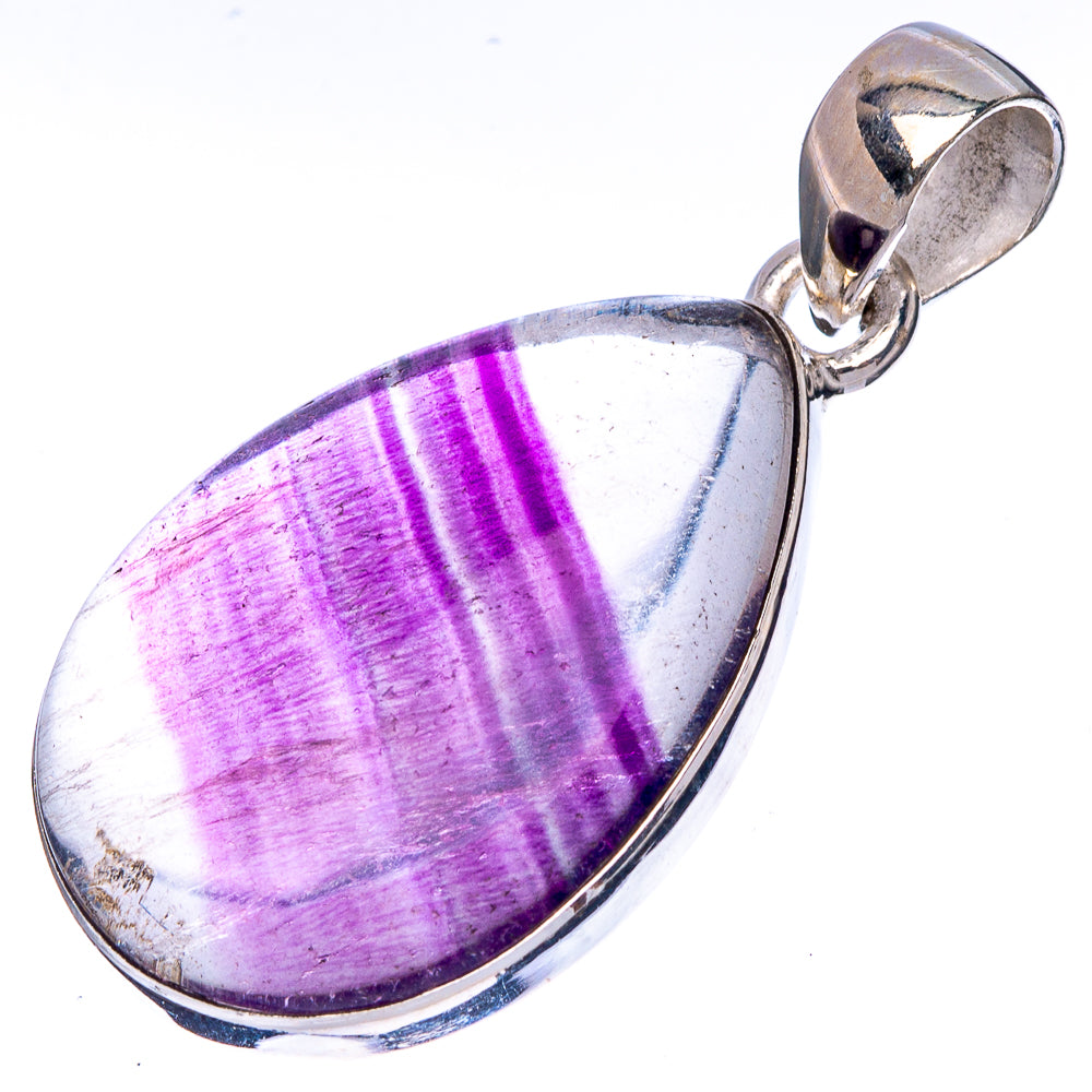 Chevron Amethyst Pendant 1 3/8" (925 Sterling Silver) P42867