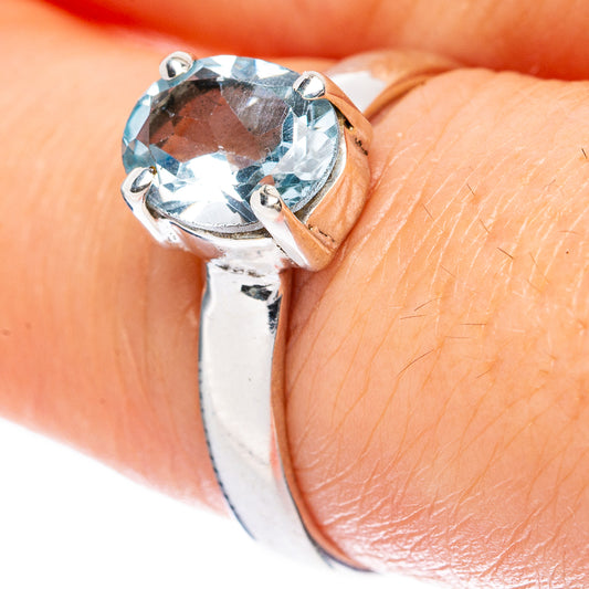 Value Blue Topaz Ring Size 7.75 (925 Sterling Silver) R3346
