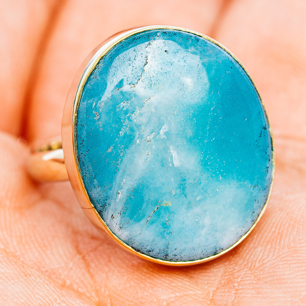 Peruvian Opal Ring Size 9.25 (German Silver)
