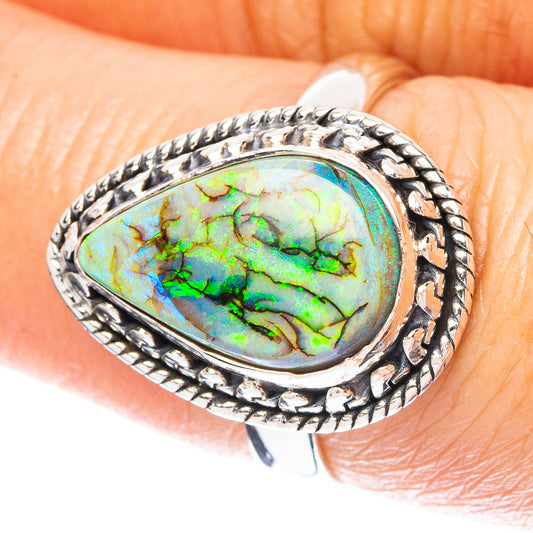 Rare Sterling Opal Ring Size 7 (925 Sterling Silver) R4657
