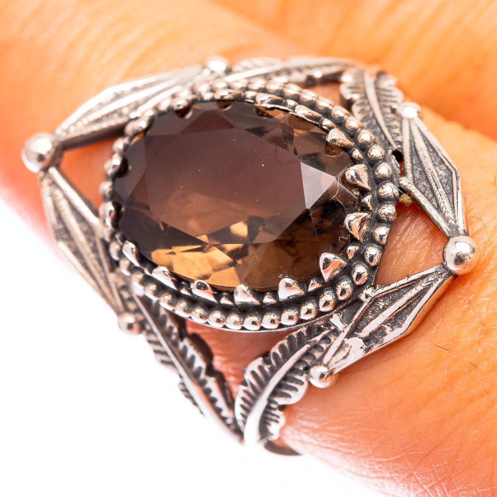 Smoky Quartz Ring Size 8.5 (925 Sterling Silver) R140721