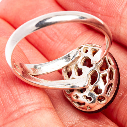 Baltic Amber Ring Size 7 Adjustable (.925 Sterling Silver)