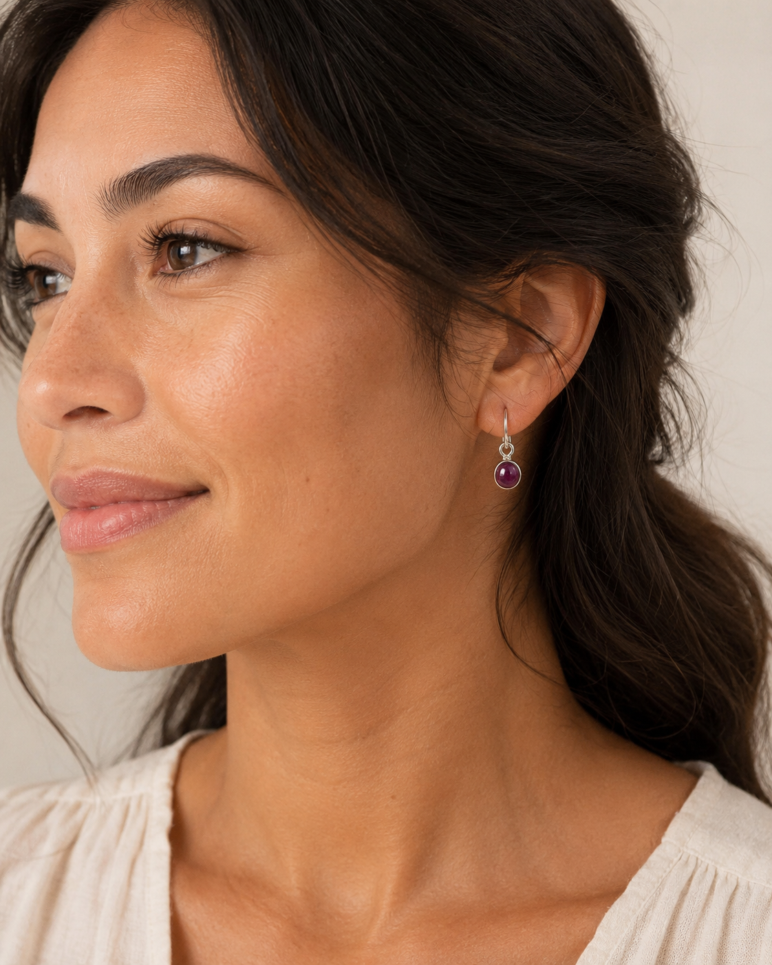 Premium Burmese Ruby Earrings 1" (.925 Sterling Silver)