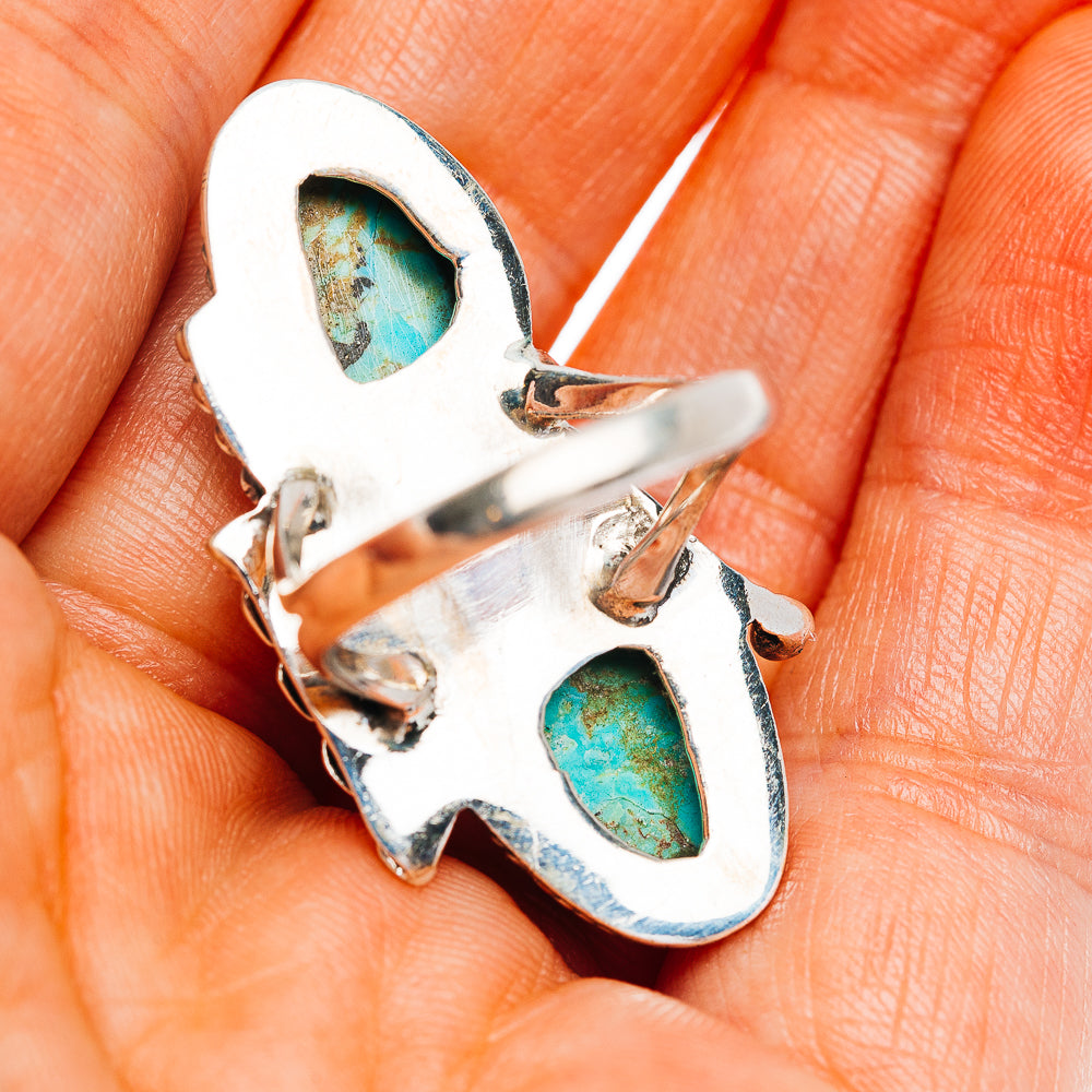 Exclusive Southwestern Style Royston Turquoise Ring Size 6.75 (.925 Sterling Silver)