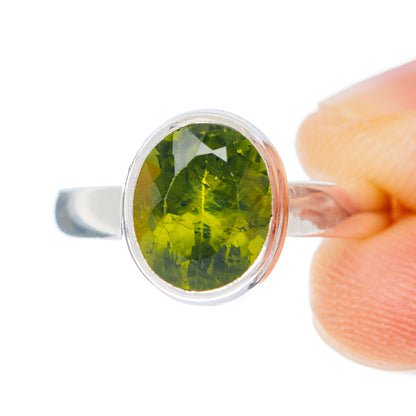 Peridot Ring Size 8 (.925 Sterling Silver)