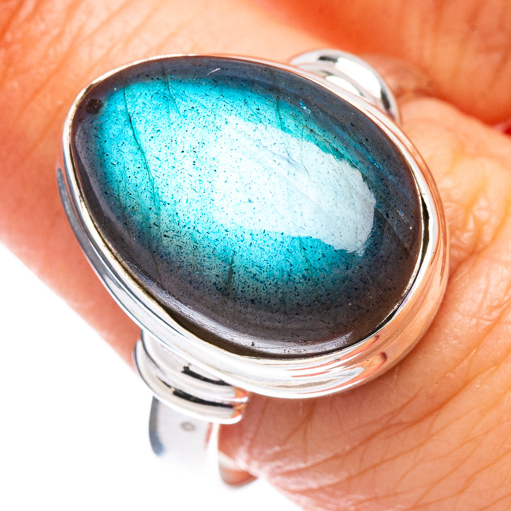 Labradorite Ring Size 8.75 (.925 Sterling Silver)