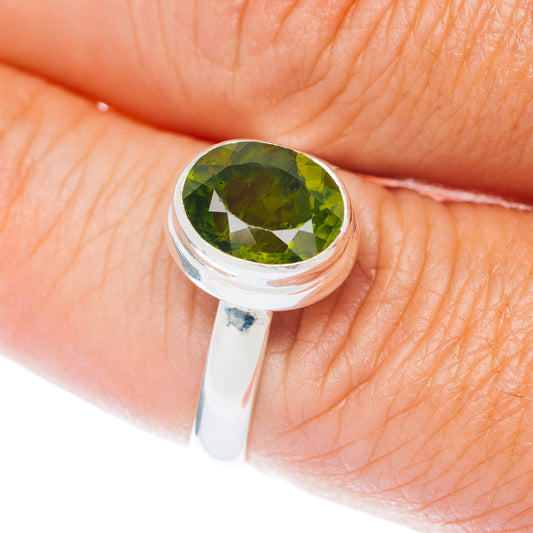 Peridot Ring Size 8 (.925 Sterling Silver)