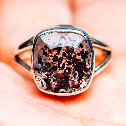 Premium Faceted Lepidocrocite Ring Size 7.75 (.925 Sterling Silver)