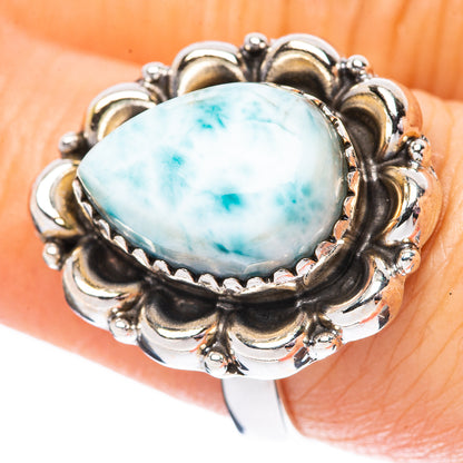 Larimar 925 Sterling Silver Ring Size 7.5 (925 Sterling Silver) R3893
