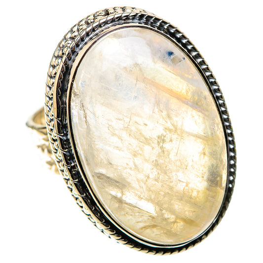 Signature Large Rainbow Moonstone Ring Size 7 (925 Sterling Silver) RING138135