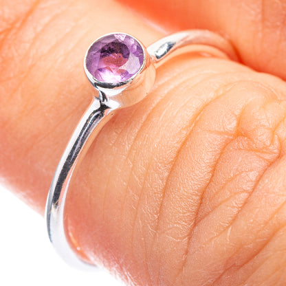 Faceted Amethyst Dainty Ring Size 6 (925 Sterling Silver) R142552