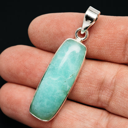 Gemmy Chrysoprase Pendant 1 7/8" (.925 Sterling Silver)