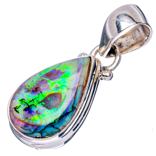 Rare Sterling Opal Pendant 1 1/8" (925 Sterling Silver) P42934