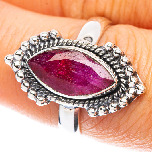 Red Sillimnate 925 Sterling Silver Ring Size 7 (925 Sterling Silver) R5393